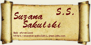 Suzana Sakulski vizit kartica